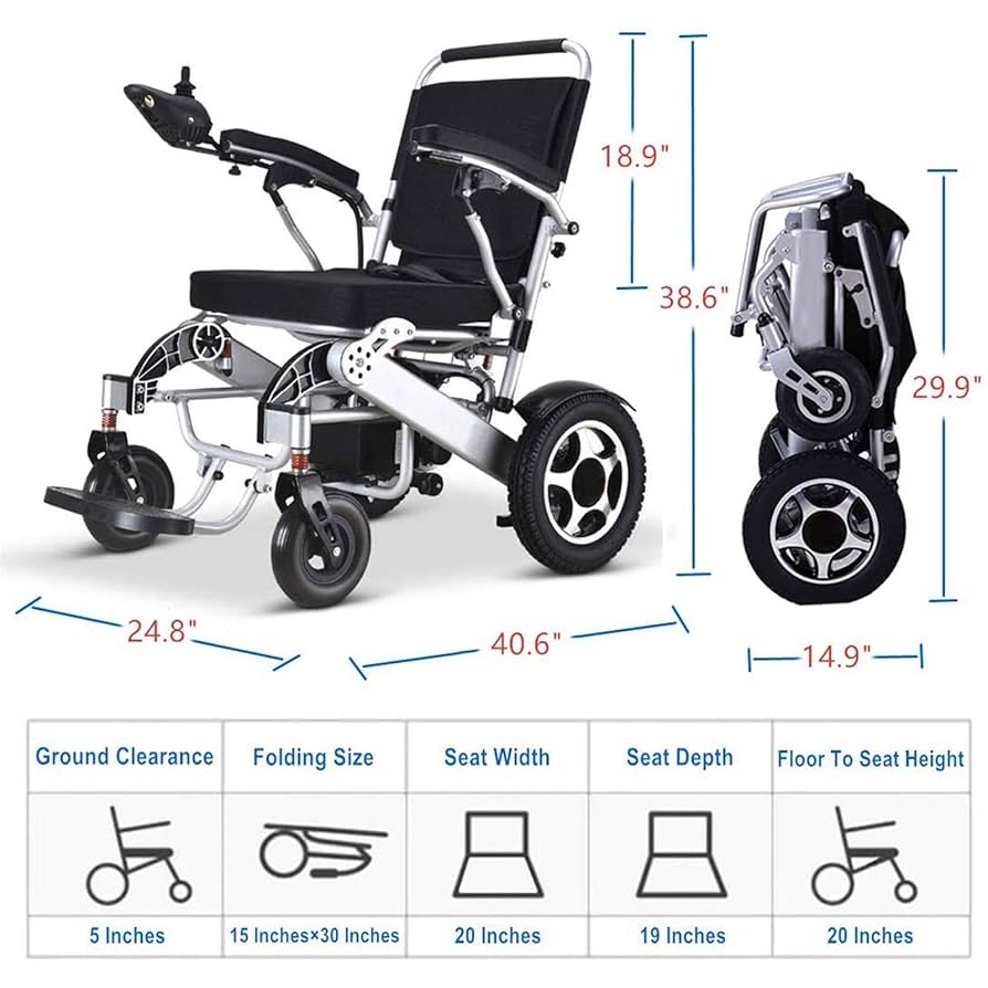 Amazon | 電動車椅子、折りたたみ式軽量デラックスパワー